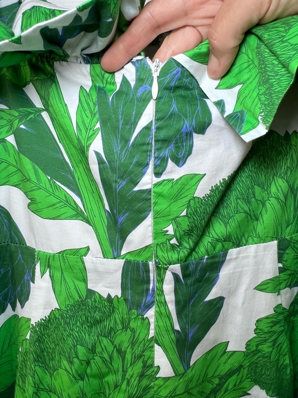 Hyacinth House Green Dandelion Floral Off-The Shoulder Giselle Dress Size M - Picture 8 of 15